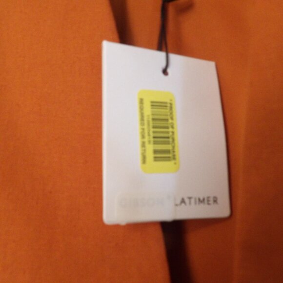 Nwt Gibson Latimer Burnt Orange Linen Blend Blazer Sz M - Picture 4 of 10